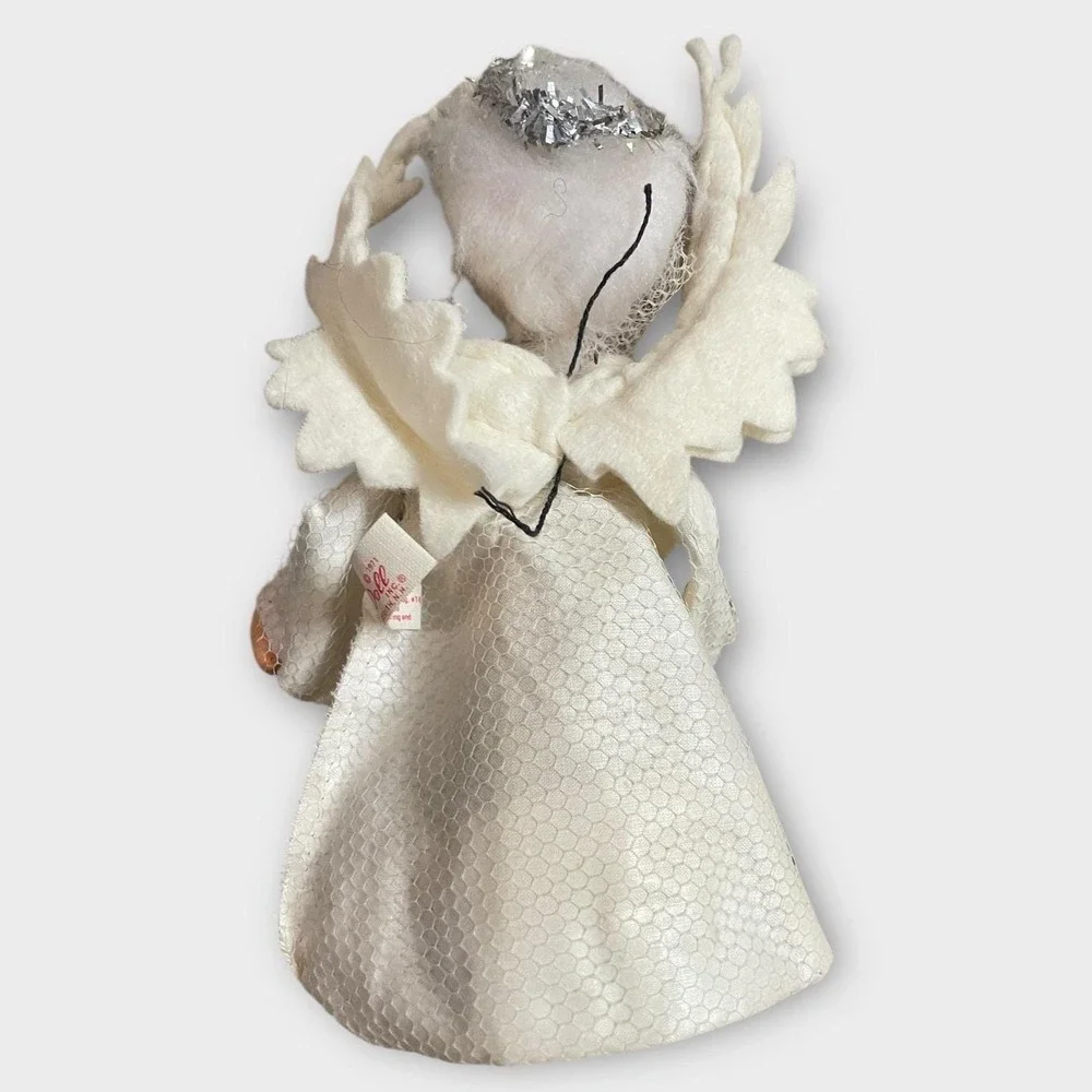 Annalee Vintage Mobilitee Dolls Angel Meredith Tree Topper Doll White Christmas